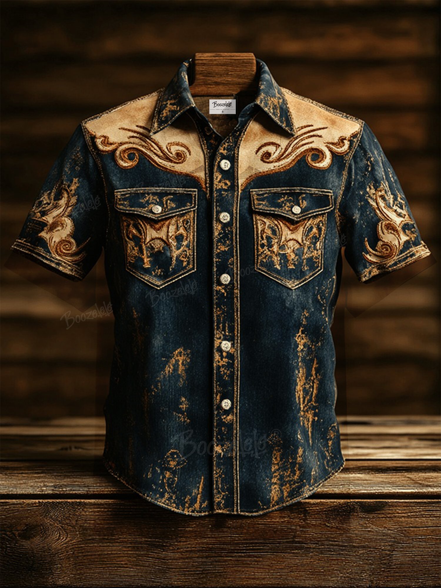 Blue Classic Texture&ndash; 100% Cotton Shirt