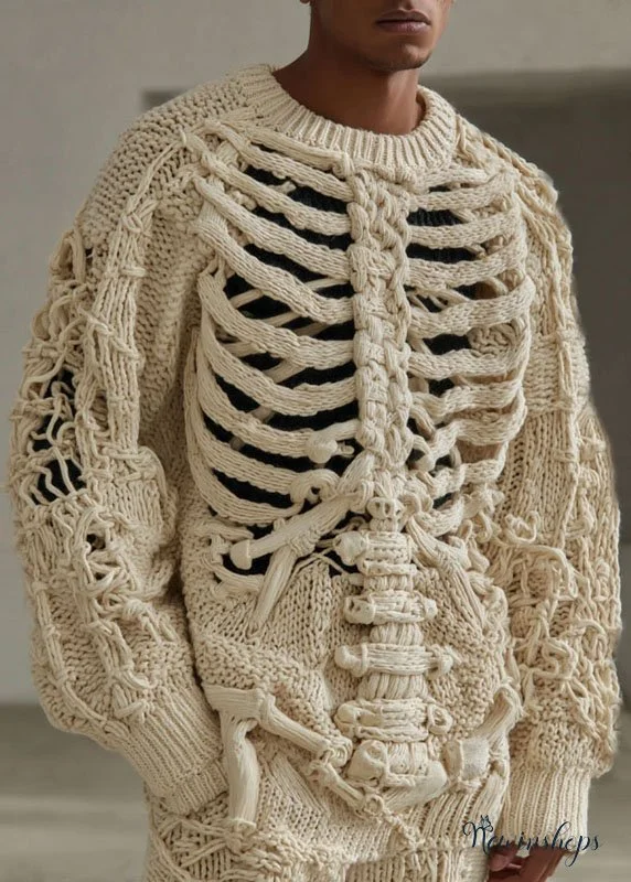 Man's Vintage Halloween Art Cozy Sweater