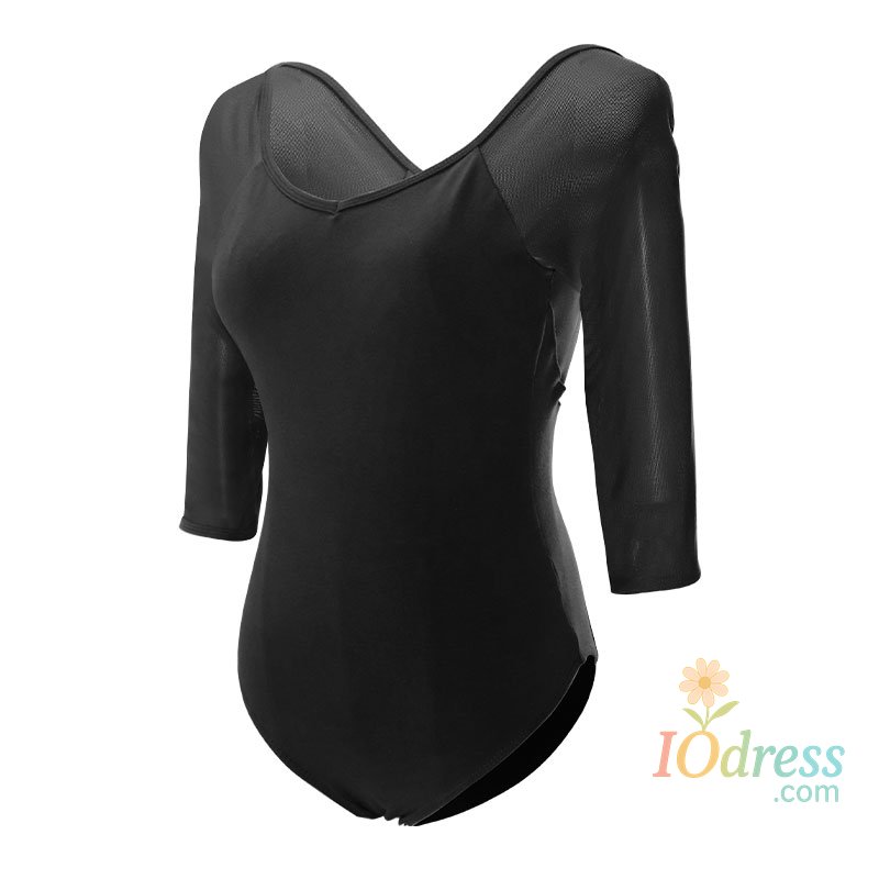 IO Dress Women Ballet Leotards Gymnastics Leotard Sexy Splice Dance Bodysuit Ballerina Dance Leotard Adult Girls Dancewear Ballet Costume