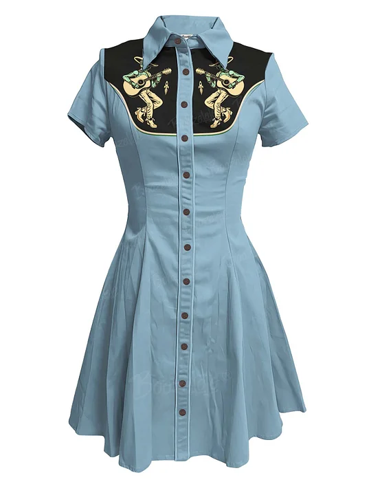 50s Atomic Printed Hawaiian Shirt For Men Shirt100% Cotton Shirt