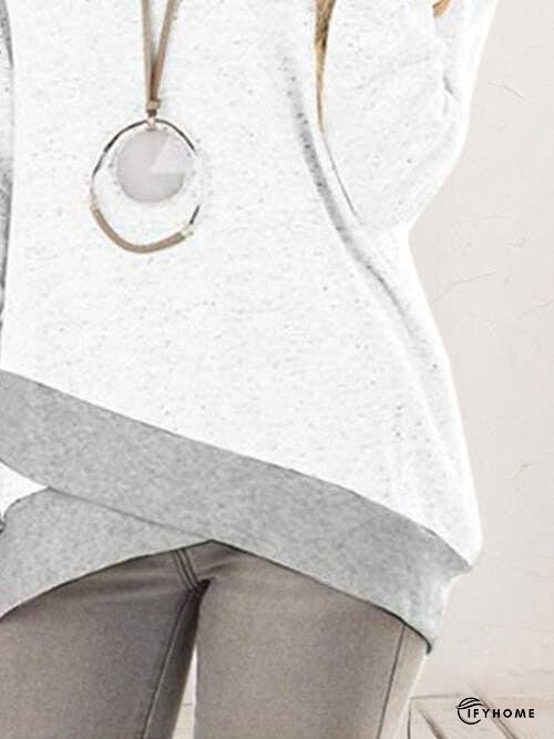 Contrast Boat Neck Long Sleeve T-Shirt | IFYHOME