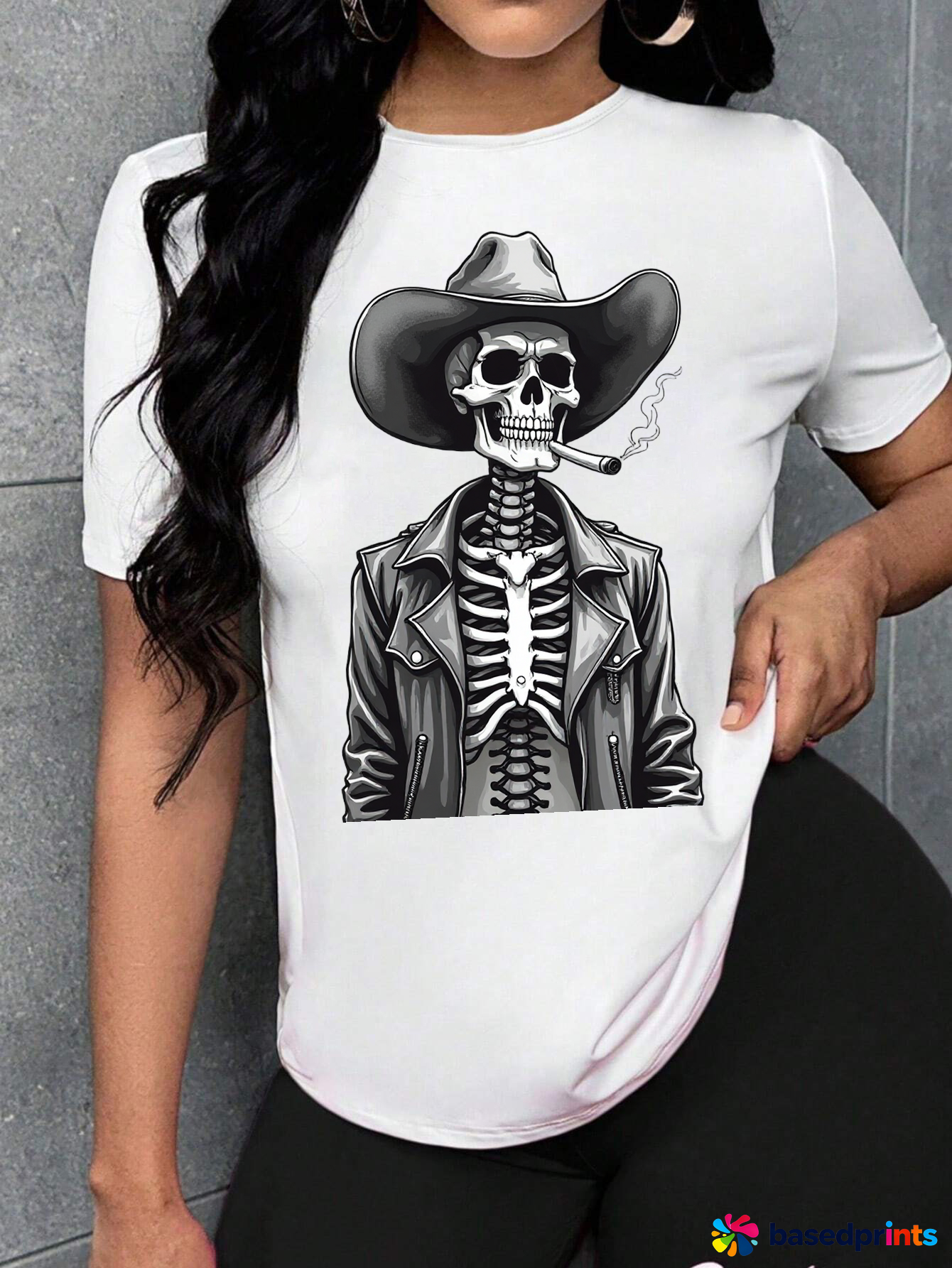 Skeleton Cowboy T-Shirt White