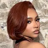 Soft Elegant Charm Auburn Brown Bob Glueless Wig