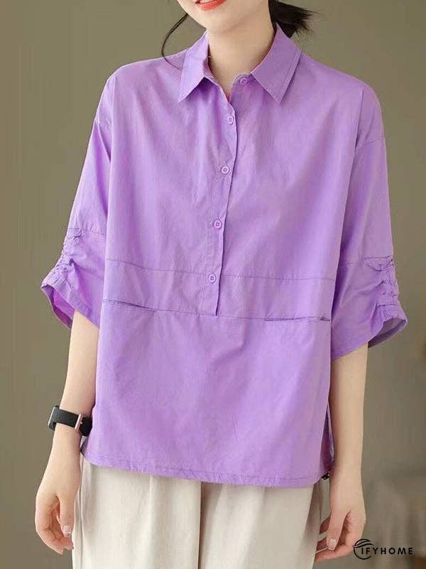 Loose Short Sleeves Zipper Hooded T-Shirts Tops | IFYHOME