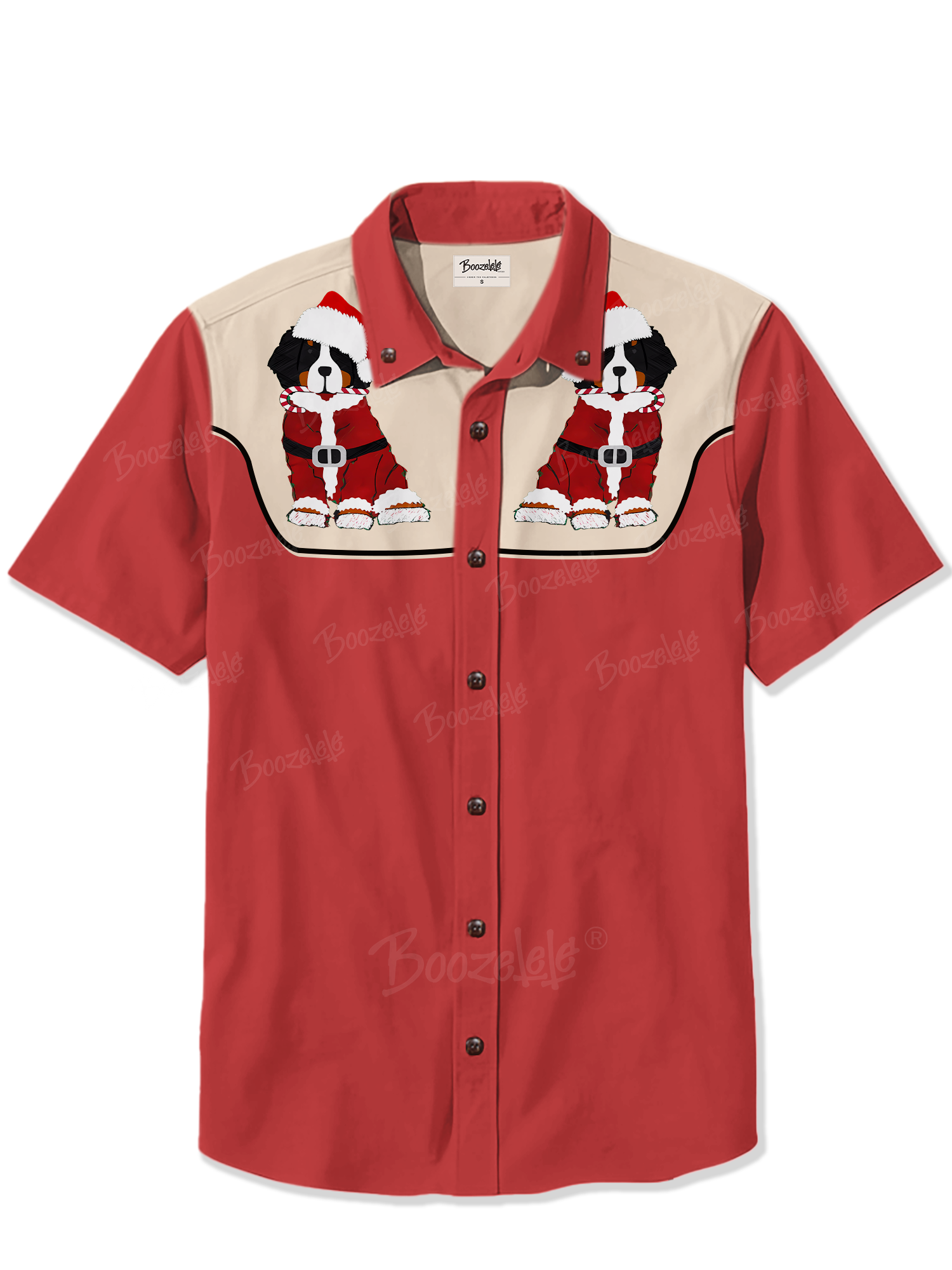 Puppy In Christmas Clothes - 100% Cotton Shirt