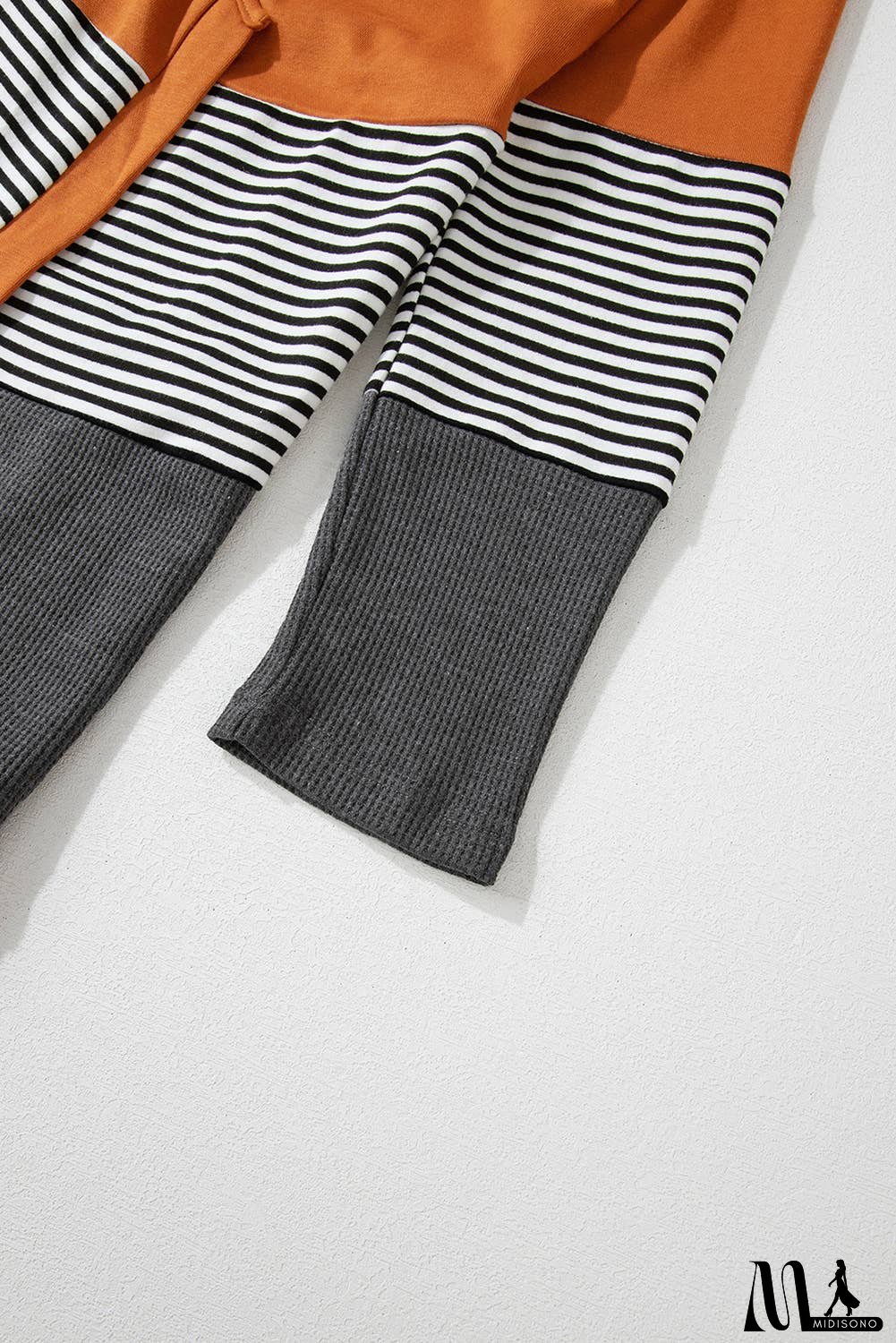 Colorblock Striped Patchwork Open Cardigan