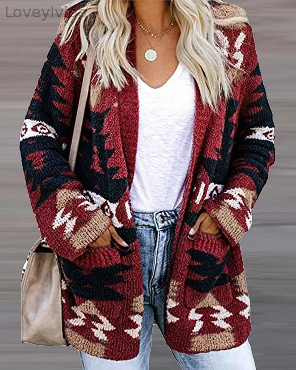 Casual Long-sleeved Knitted Cardigan