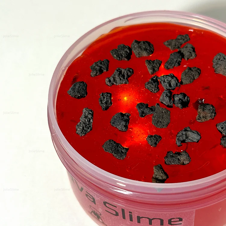 AI Lava Slime - Glowing Volcano Slime with LED Lights & Lava