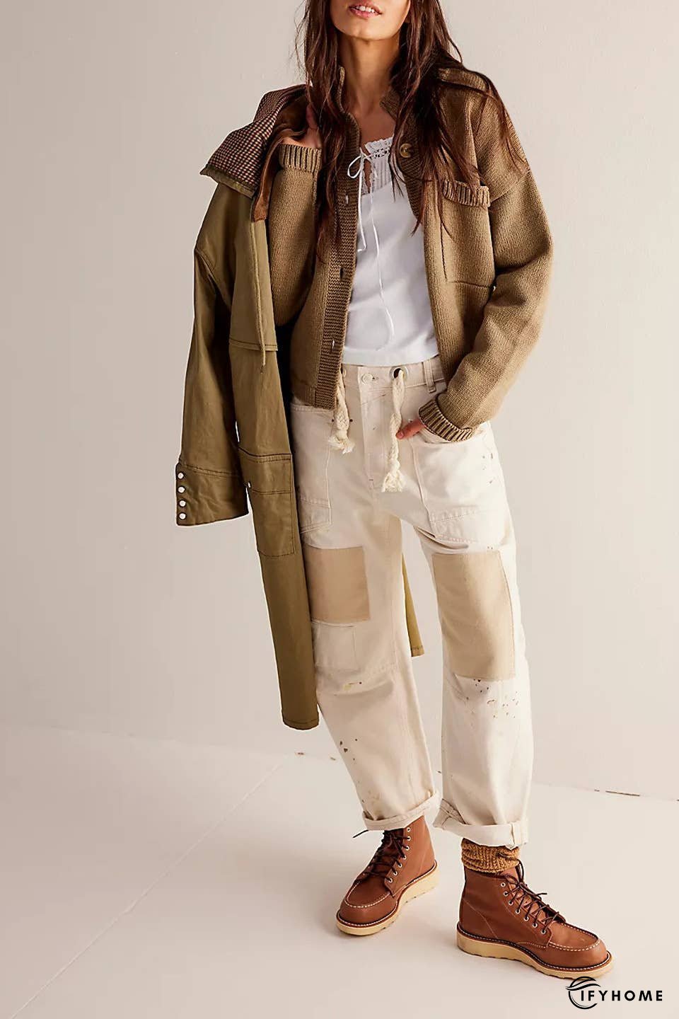 Feel Good Relaxed fit slouchy button down knit cardigan | IFYHOME