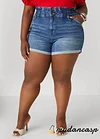 Paperbag Denim Shorts