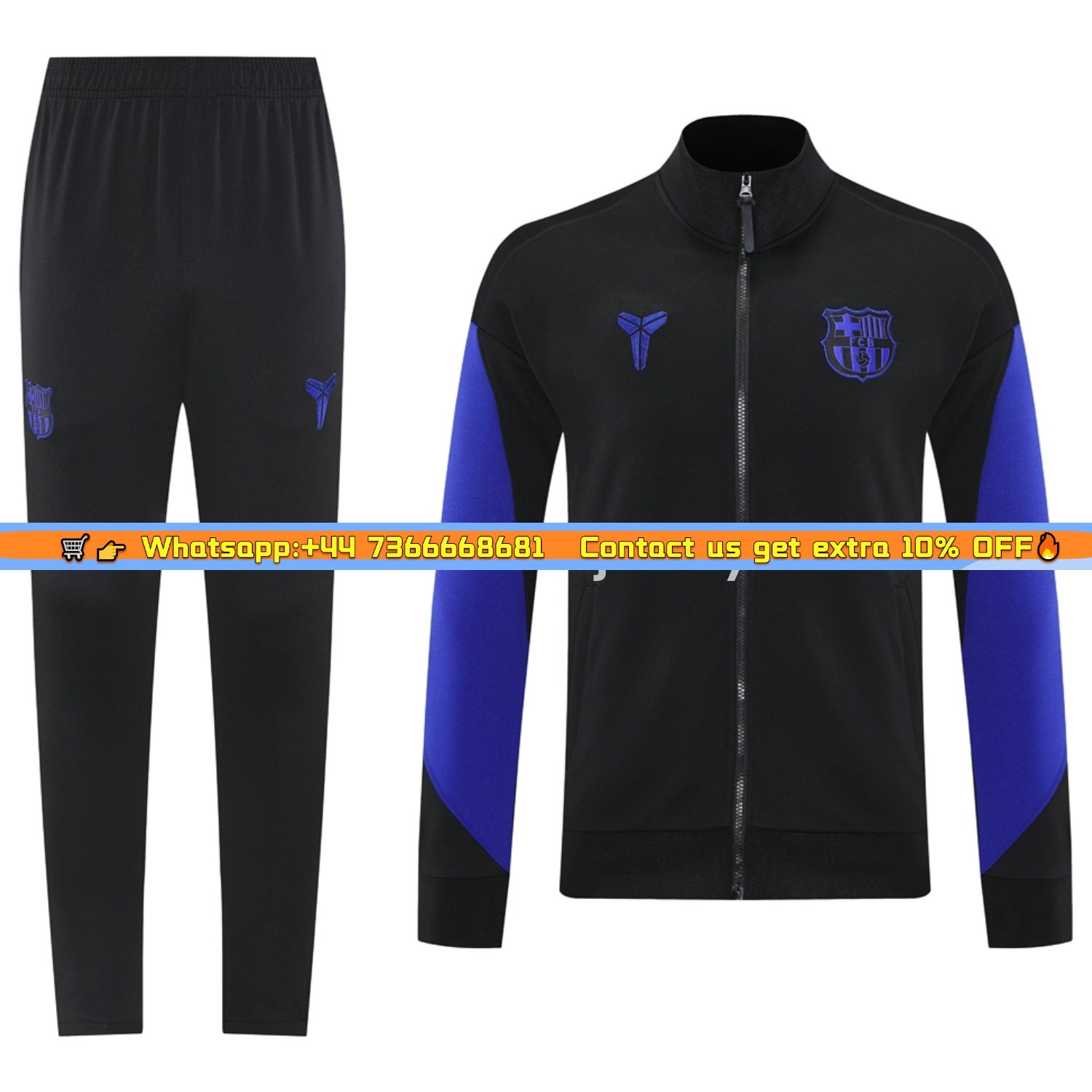 B.A.R.S.A 25-26 Jacket Training Tracksuit - Black top & Black Pants