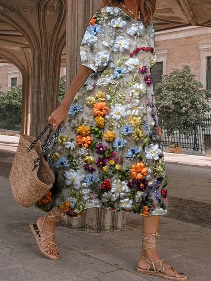 Women's Floral Print Casual Dress