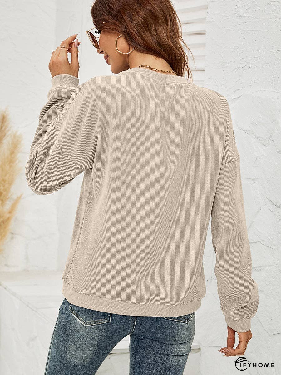 Round Neck Dropped Shoulder THE HELL I WON'T Graphic Sweatshirt | IFYHOME