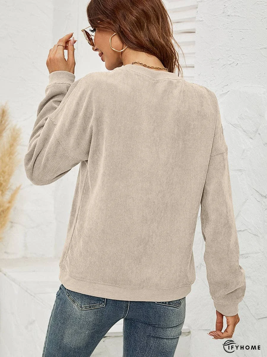 Round Neck Dropped Shoulder THE HELL I WON'T Graphic Sweatshirt | IFYHOME