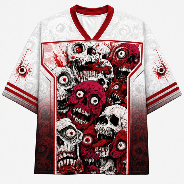 Street Blood Skull Short Sleeve Jersey