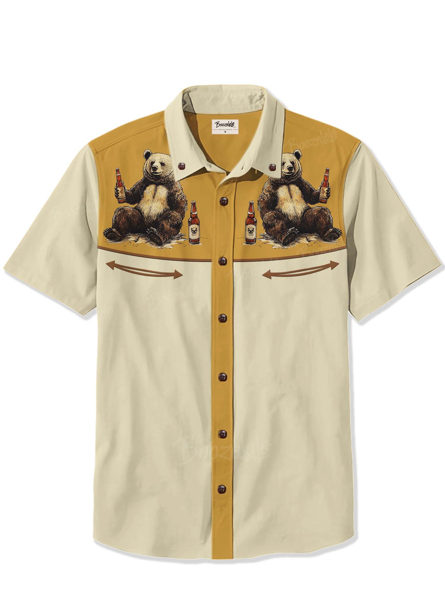 Bear With Beer - 100% Cotton Shirt