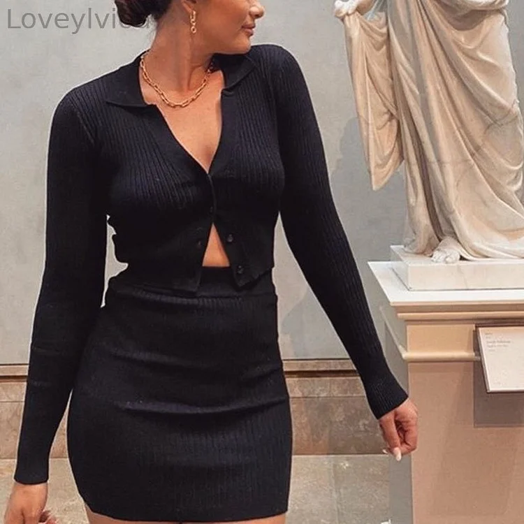 Casual fashion V-neck slim sexy two-piece suit