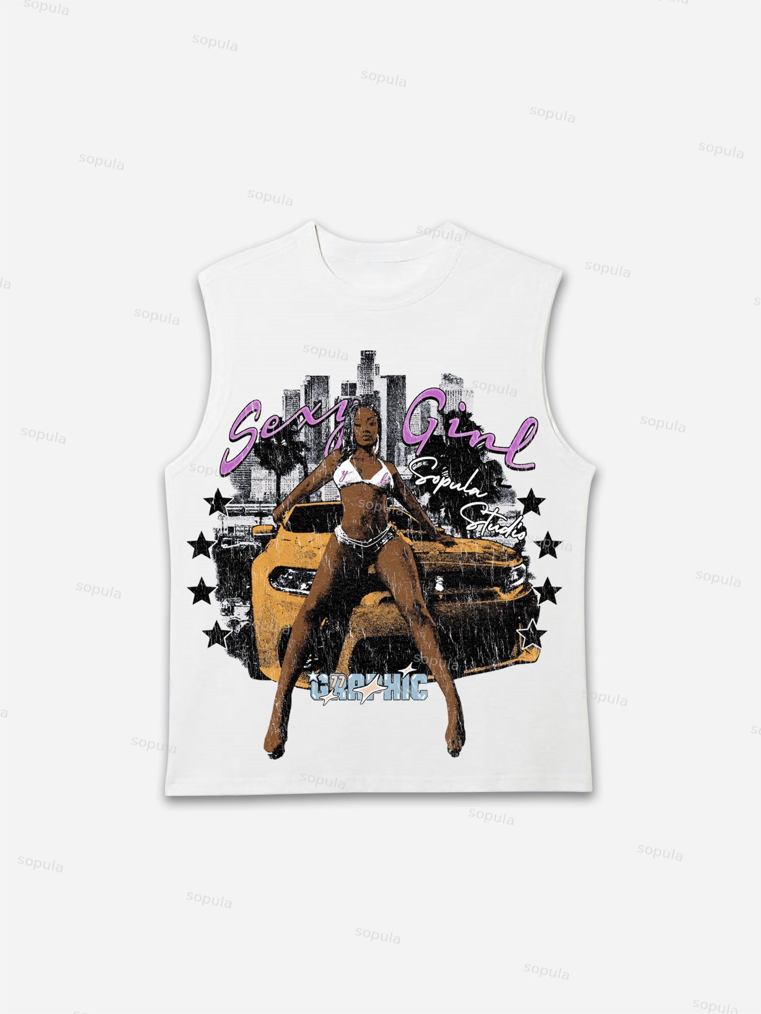 Vintage Sexy & Speed Y2k Graphics Tank Top