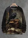 Unisex Raven Print Casual Short Sleeve T-Shirt