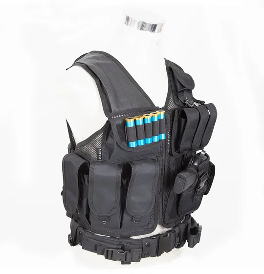 ACTJ.M Black Tactical Vest – Adjustable, Durable, Ready for Action