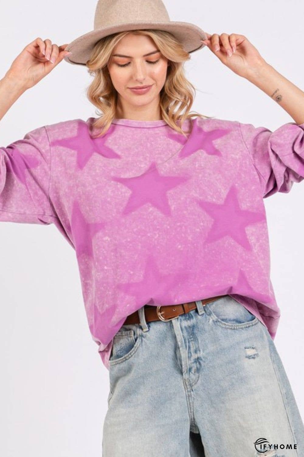 SAGE + FIG Mineral Wash Star Pattern T-Shirt | IFYHOME