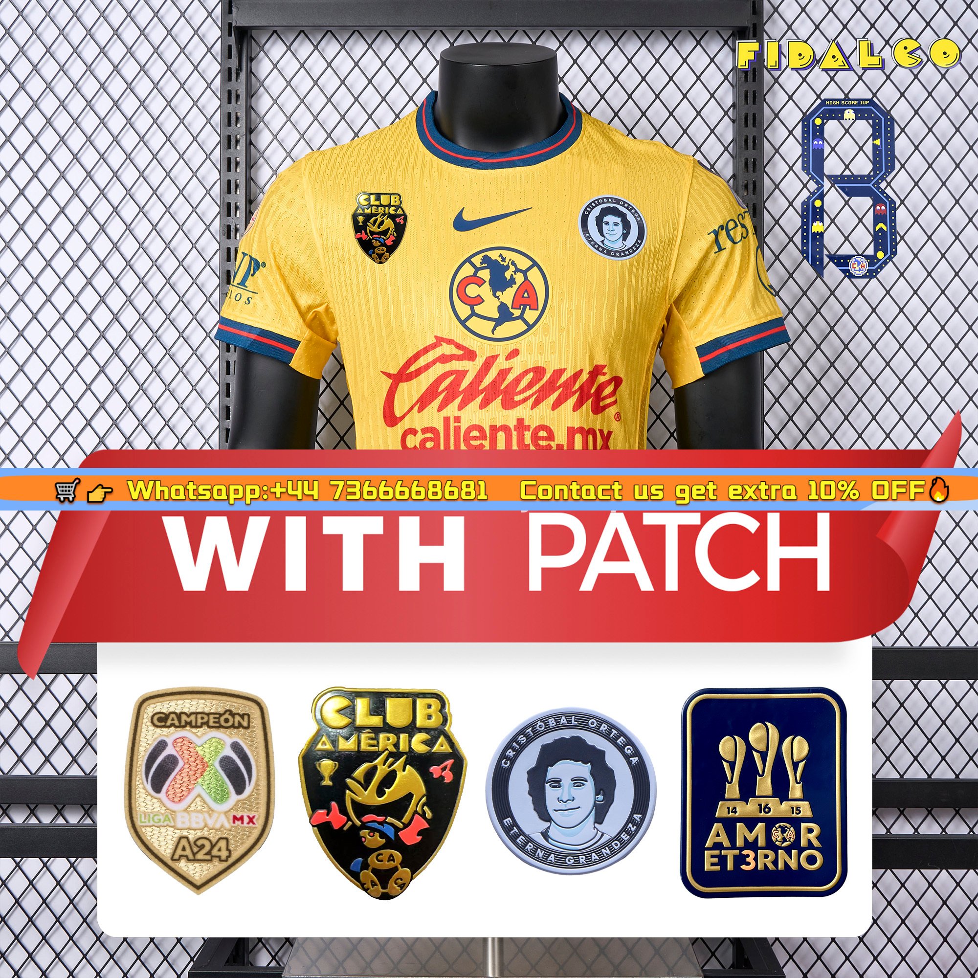 【Pac-Man Version】Club Am&eacute;rica 24-25 Home Jersey - Player Version
