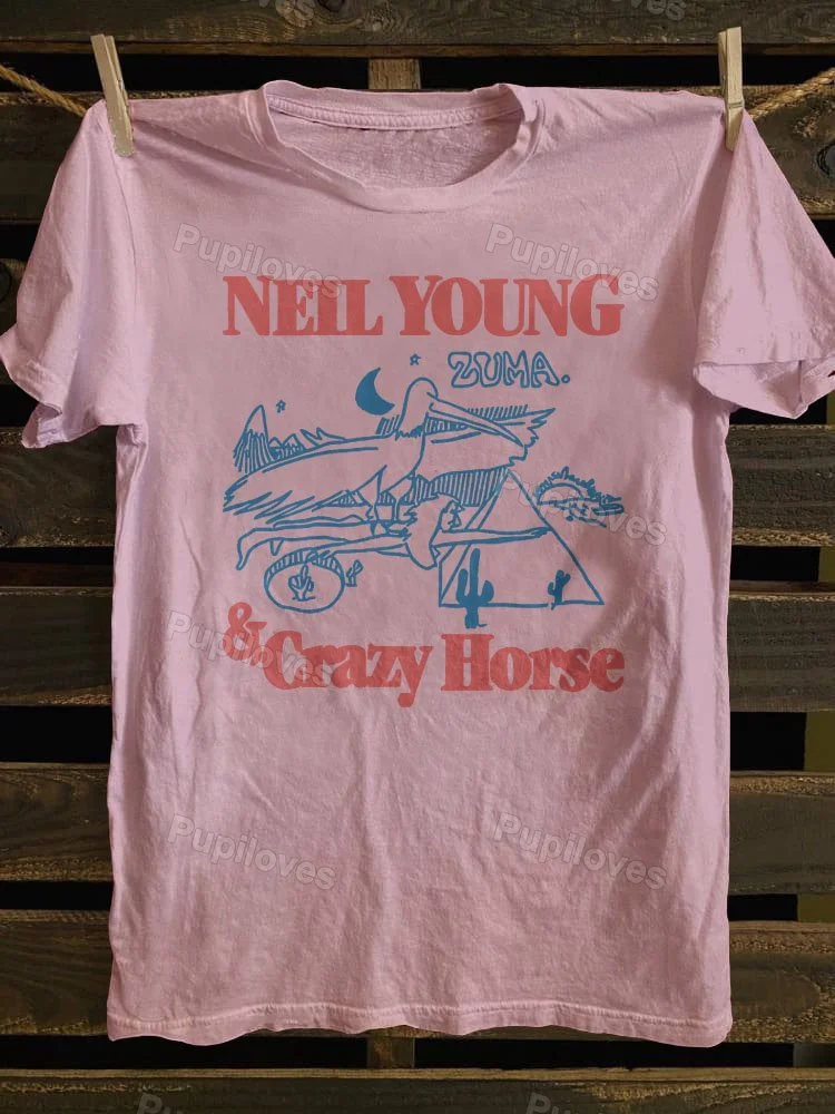 NEIL YOUNG CRAZY HORSE ツアーTシャツ Lサイズ Neil Young Crazy Horse World Tour 91 Rock Music Unisex