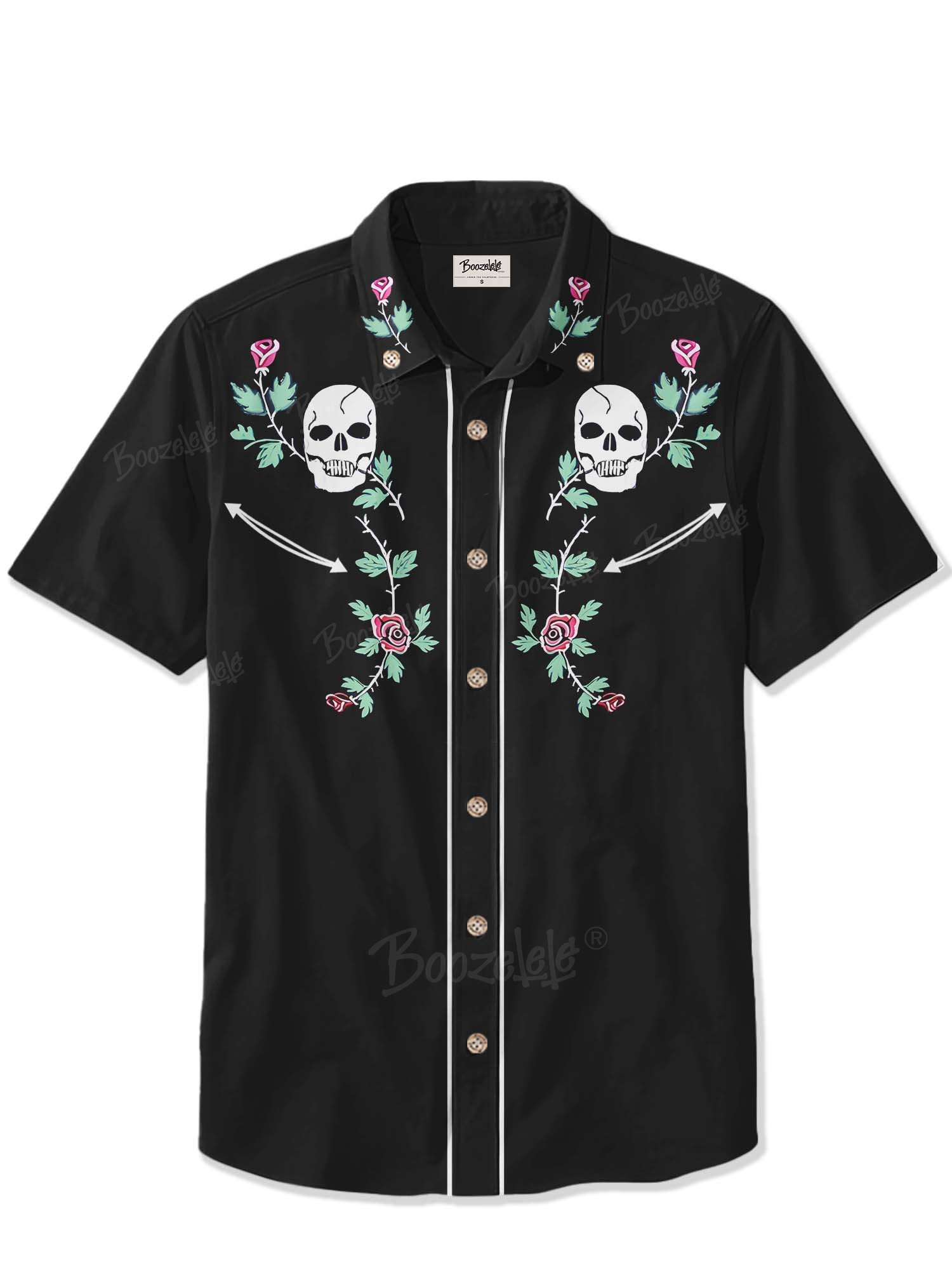 The skull and the rose - 100% Cotton Shirt