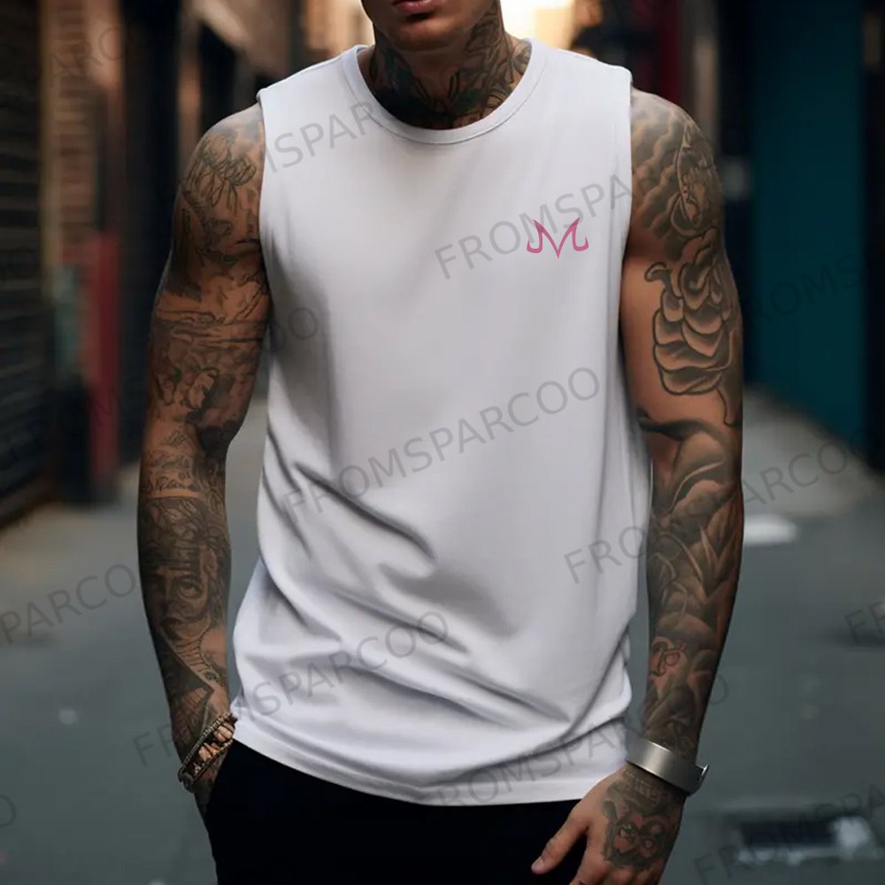 Oversize Dragon Ball Majin Buu Print Tank Top