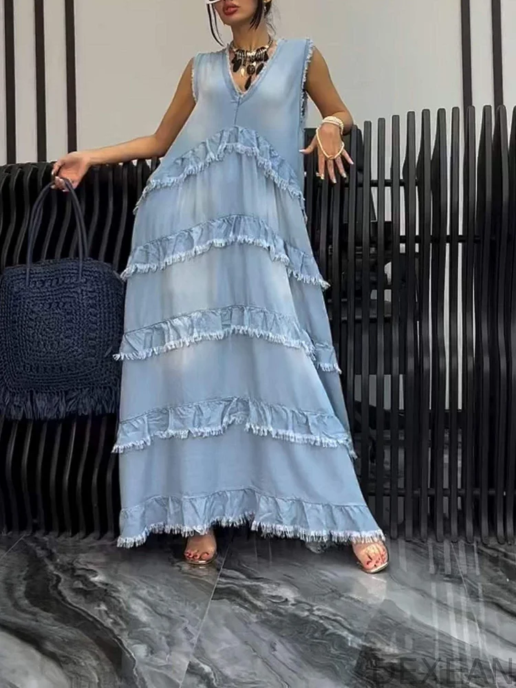 Women's V-neck casual dress