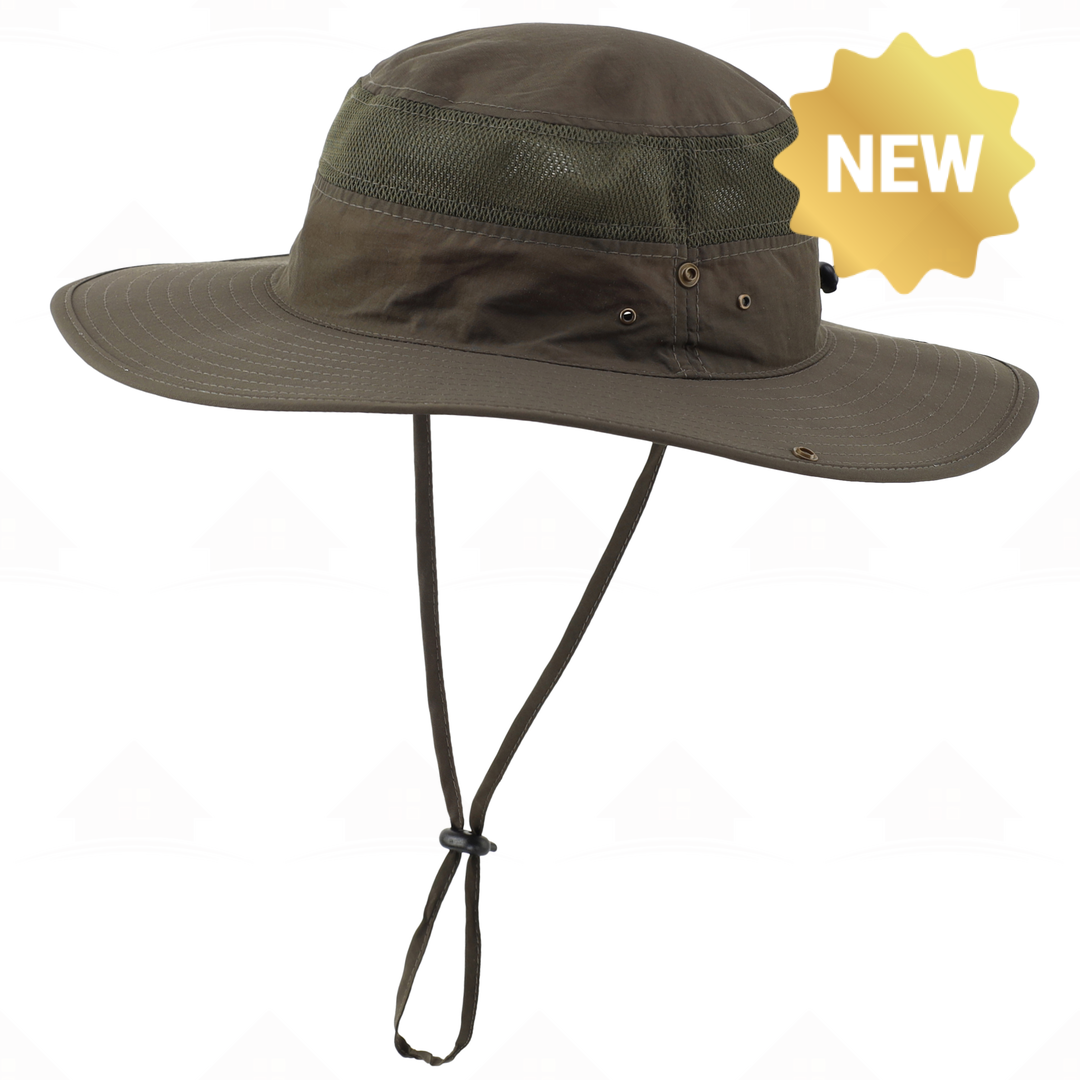 Home Prefer Wide Brim Sun Hat for Men Breathable Cowboy Boonie Hat UPF 50+ Sun Protection Bucket Hat for Fishing Hiking