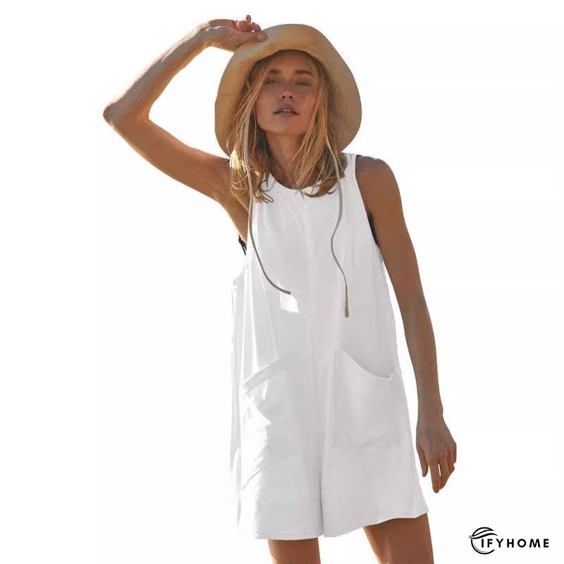 Sleeveless Casual Jumpsuit Shorts For Relaxed Style | IFYHOME