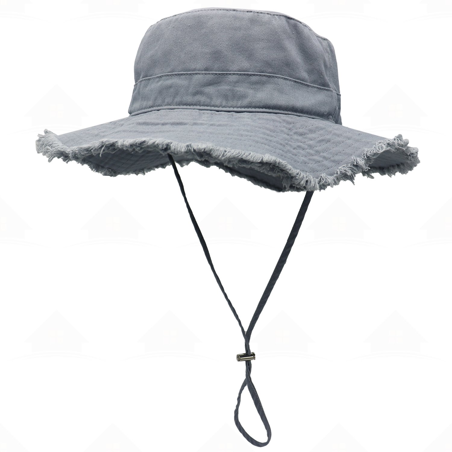 Home Prefer Womens UPF50+ Cotton Wide Brim Sun Hat with Strap Ladies Summer Floppy Hats Packable Women Washed Fringes Bucket Hat