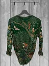 Unisex Animal And Plant Abstract Print T-Shirt