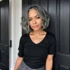 Bob Salt & Pepper Glueless Wave Wig