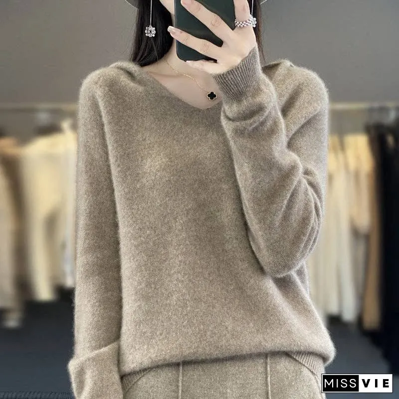 Literary Cashmere Hooded Sweatshirt