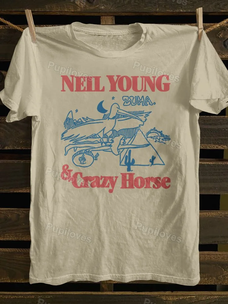 NEIL YOUNG CRAZY HORSE ツアーTシャツ Lサイズ Neil Young Crazy Horse Tour T Shirt - Rare Rock N Roll Tour