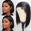 Brazilian Black Straight Hair Short BOB Wigs Lady Wig