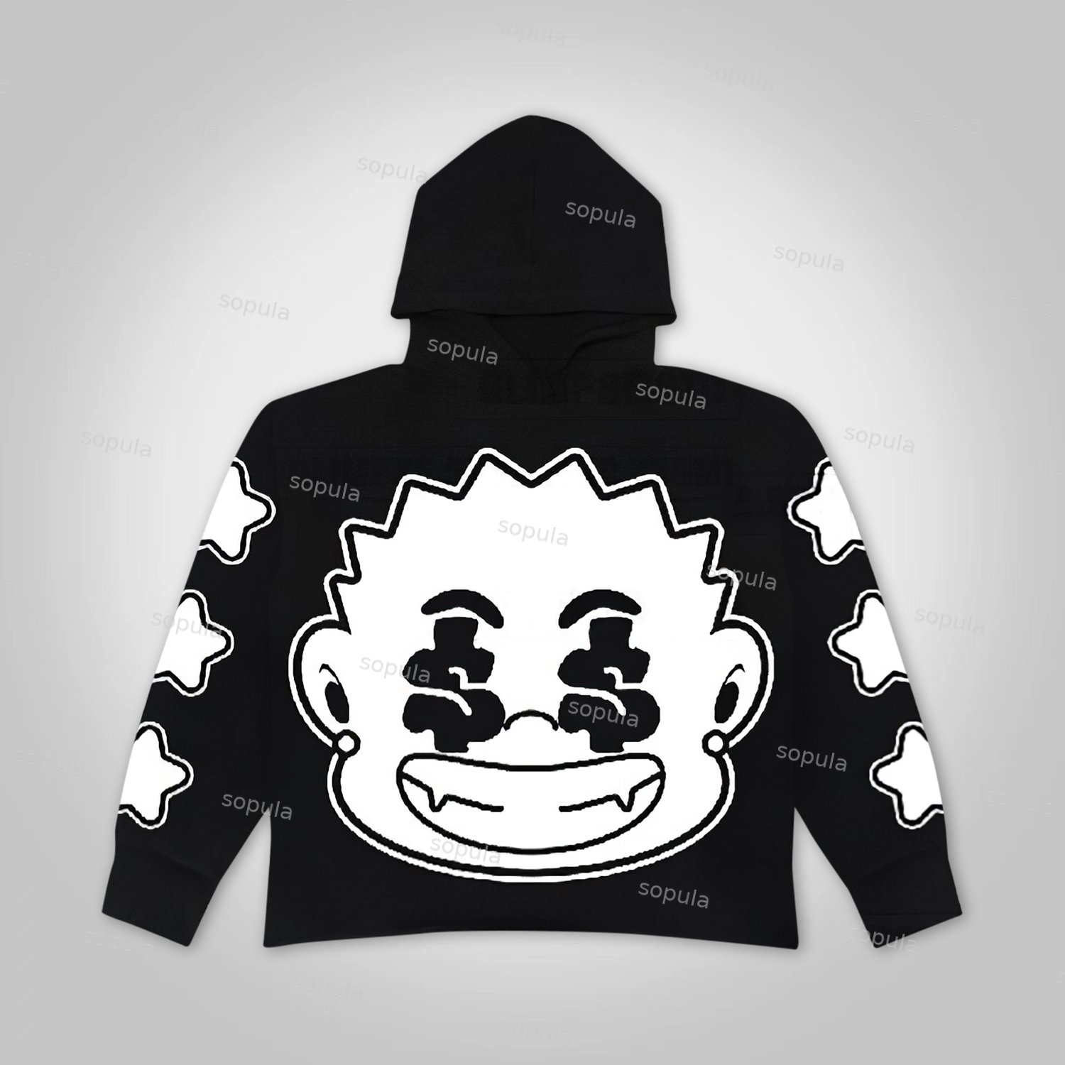 Sopula Vintage Money Is The Motive Graphics Pocket Hoodie