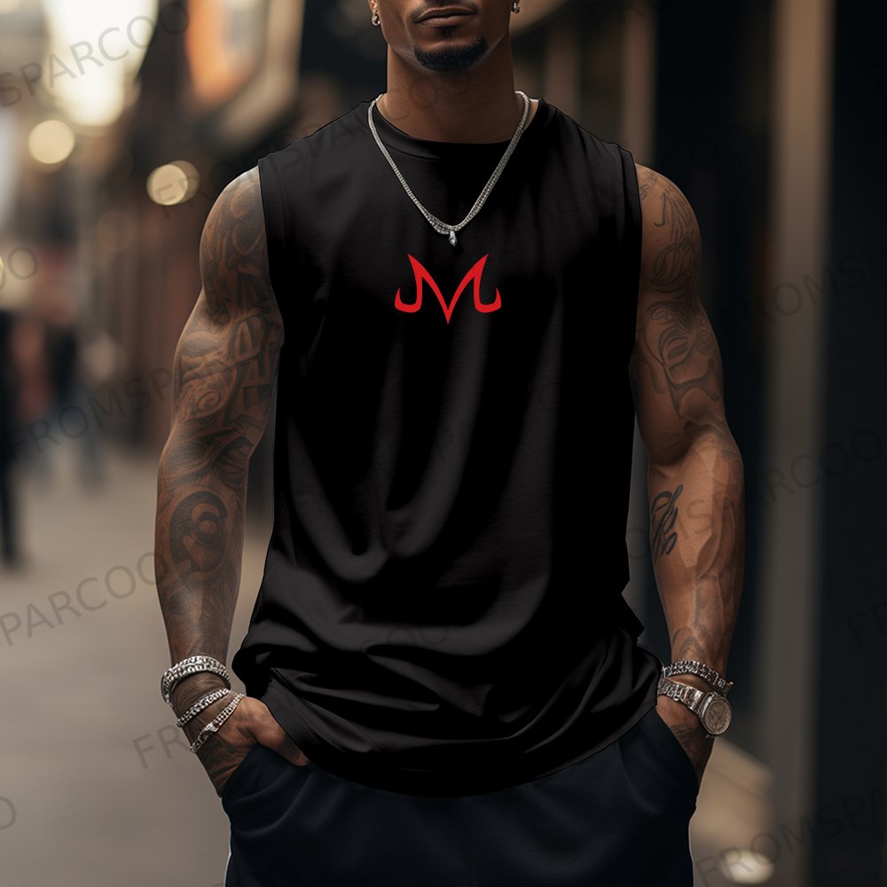 Men's Casual Dragon Ball Anime Printed Fitness Tank Top