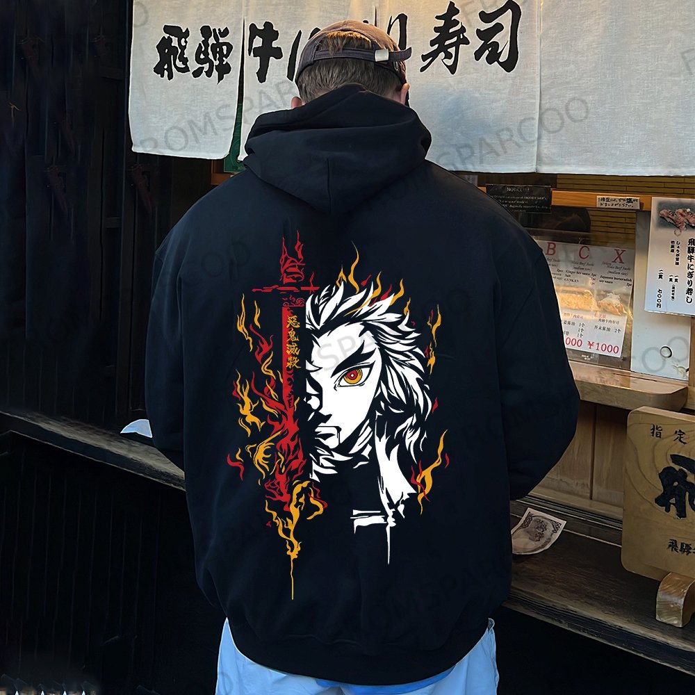 Oversized Unisex Anime  Print Hoodie