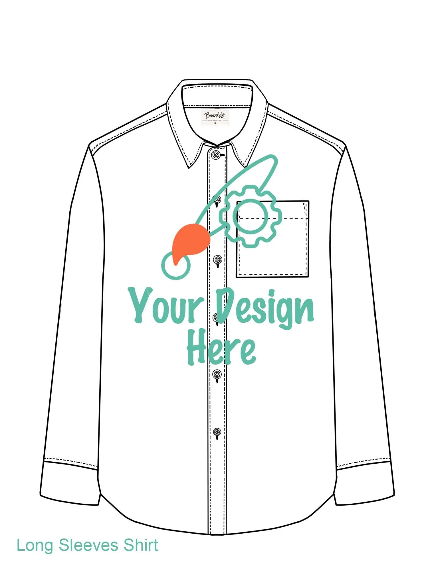 Customized 100% Cotton Long Sleeves Shirt