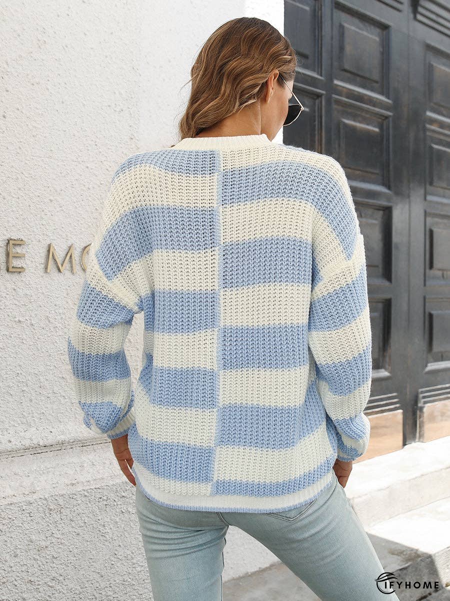 Two-Tone Dropped Shoulder Sweater | IFYHOME