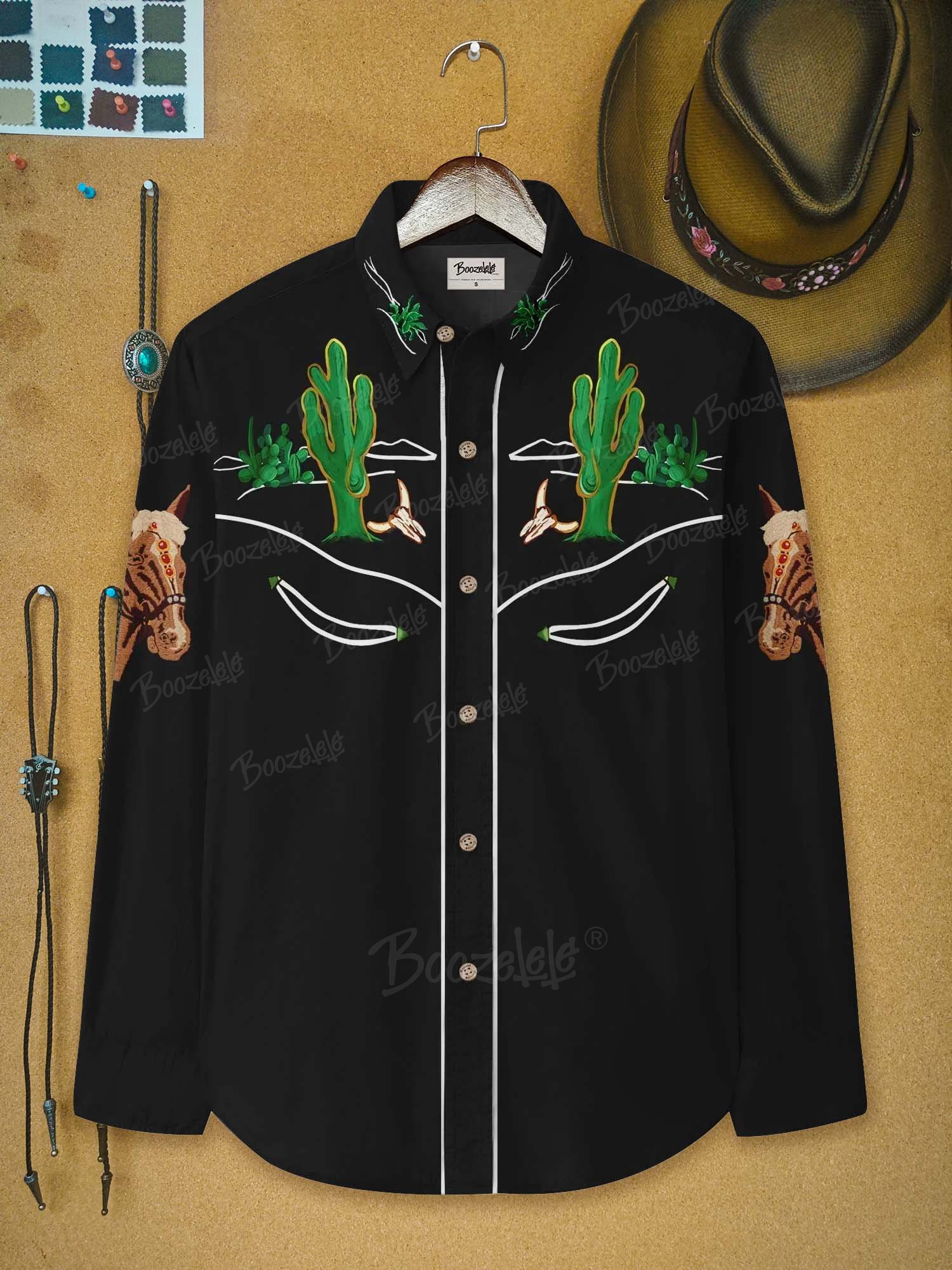 Classic Western Cactus - 100% Cotton Long Sleeves Shirt