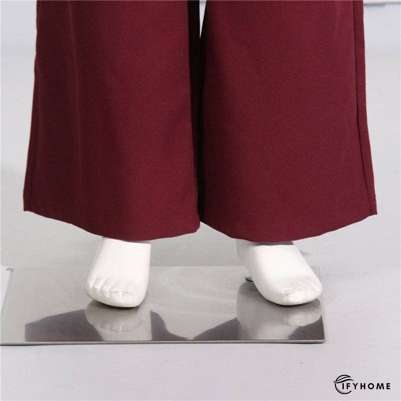 Collar Pocket Patchwork Suit Trousers Suit | IFYHOME