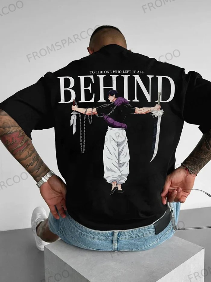 Casual Anime Large Print T-Shirt