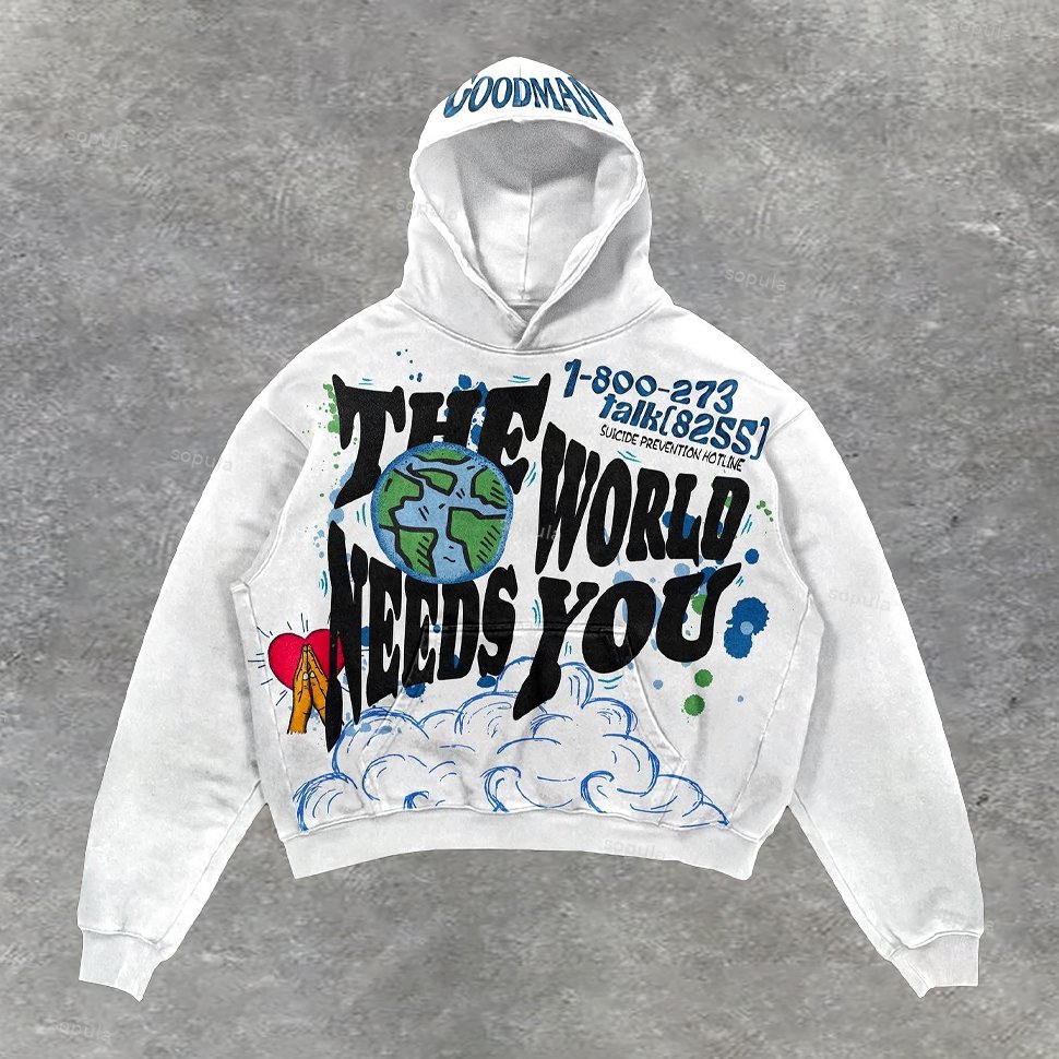 Sopula Mental Health The World Need You Graphic Hoodie
