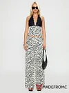 Paltrow Mid Rise Wide Leg Cargo Jeans Zebra
