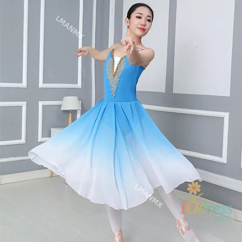 IO Dress Long Adult Children Ballet Tutu Dress Modern Dance Children's Performance Clothes Ballet Skirt Practicing Clothes Fluffy Skirt