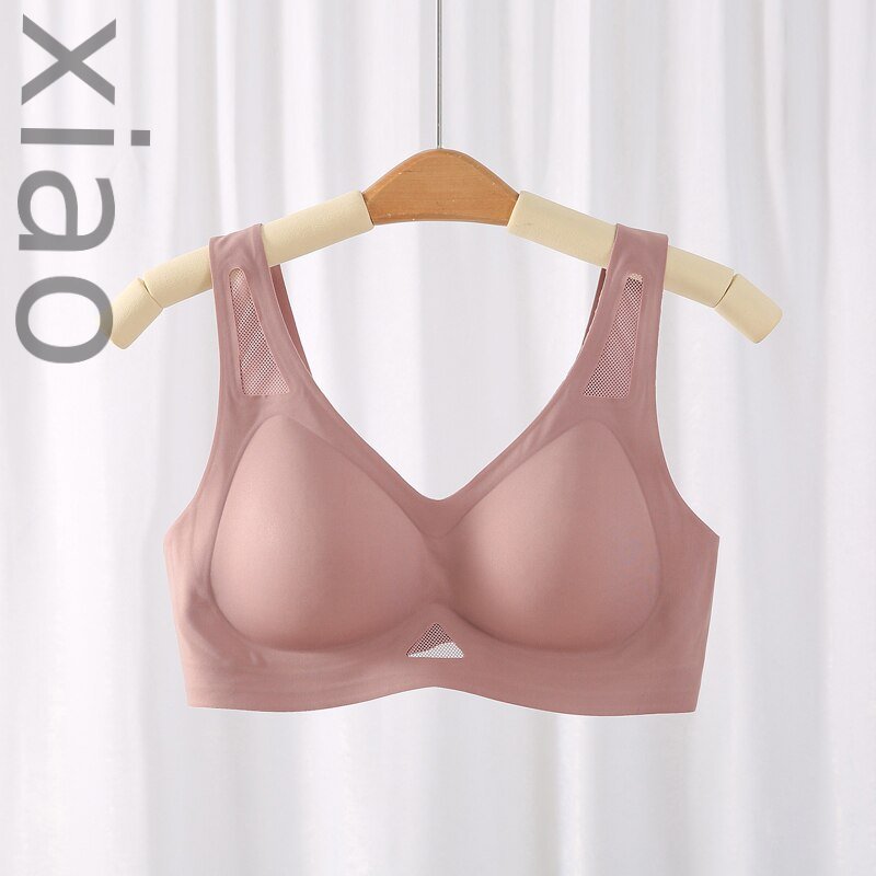 Bras-Women Minimizer Strapless Latex Pad Push Up Bra Bralette Seamless Brassiere Femme Lingerie BH Mujer Bralett Woman Clothes-Bras